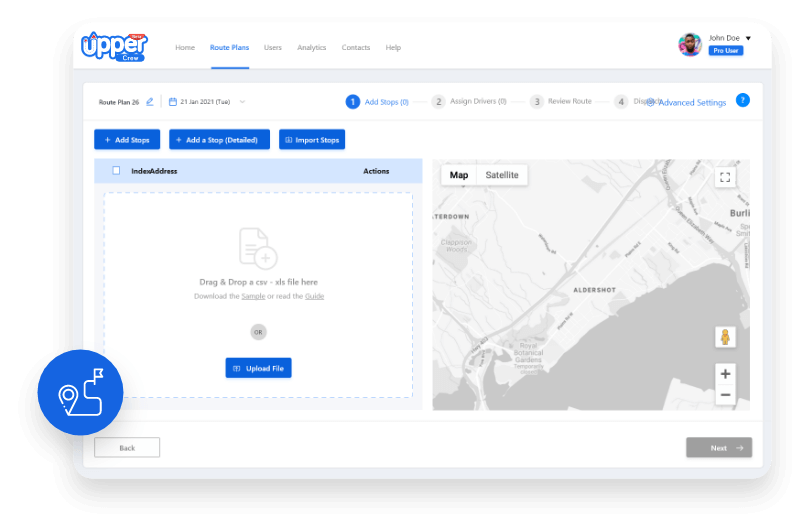 Upper Route Planner - Multiple Stop Route Planning Software