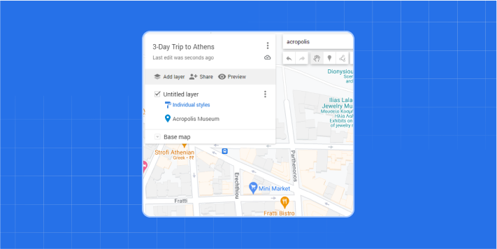 Open google maps & 3-Day Trip to Athens