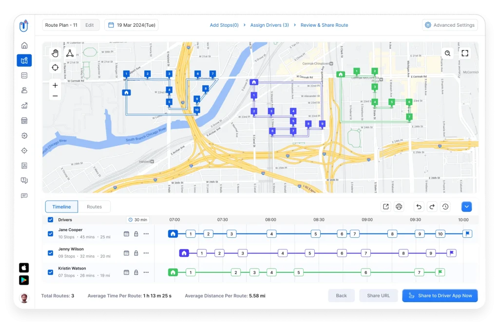 Streamlined route planning