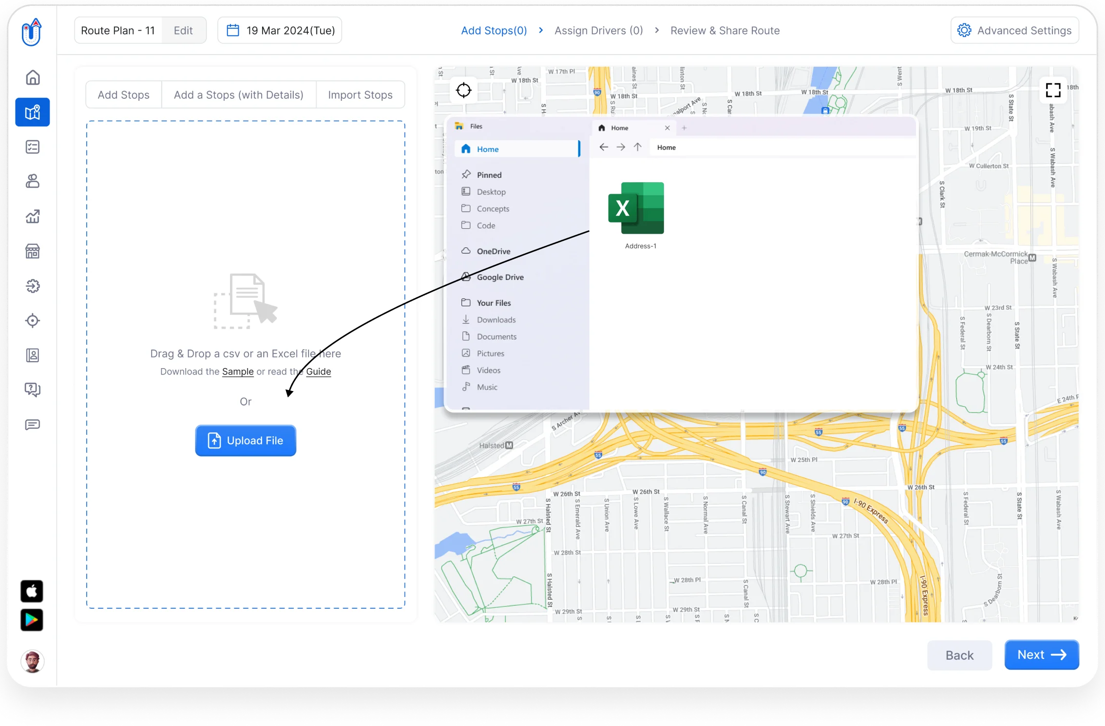 Step 1: Import service addresses