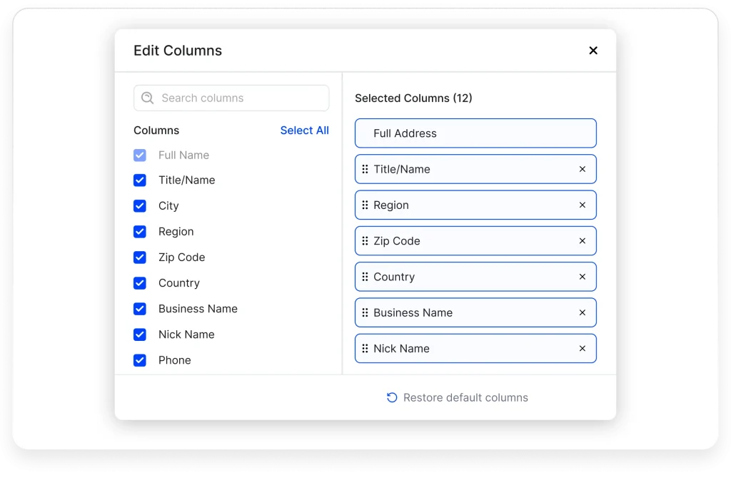 2. Input customer and order details