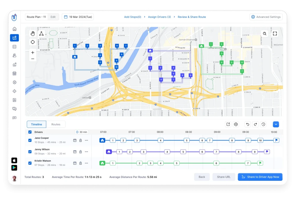 Free version: Upper offers a free version that lets you optimize a route with up to 20 stops.