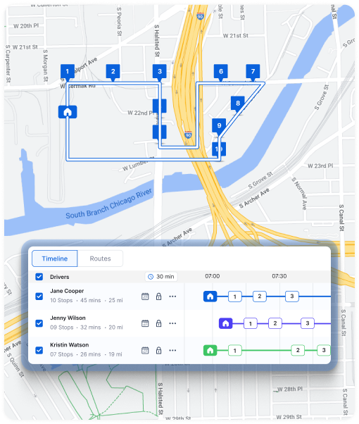 Route Scheduling in Advance