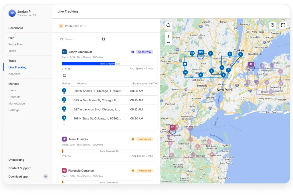 Customer tracking portal