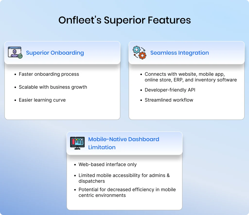 onfleet superior features