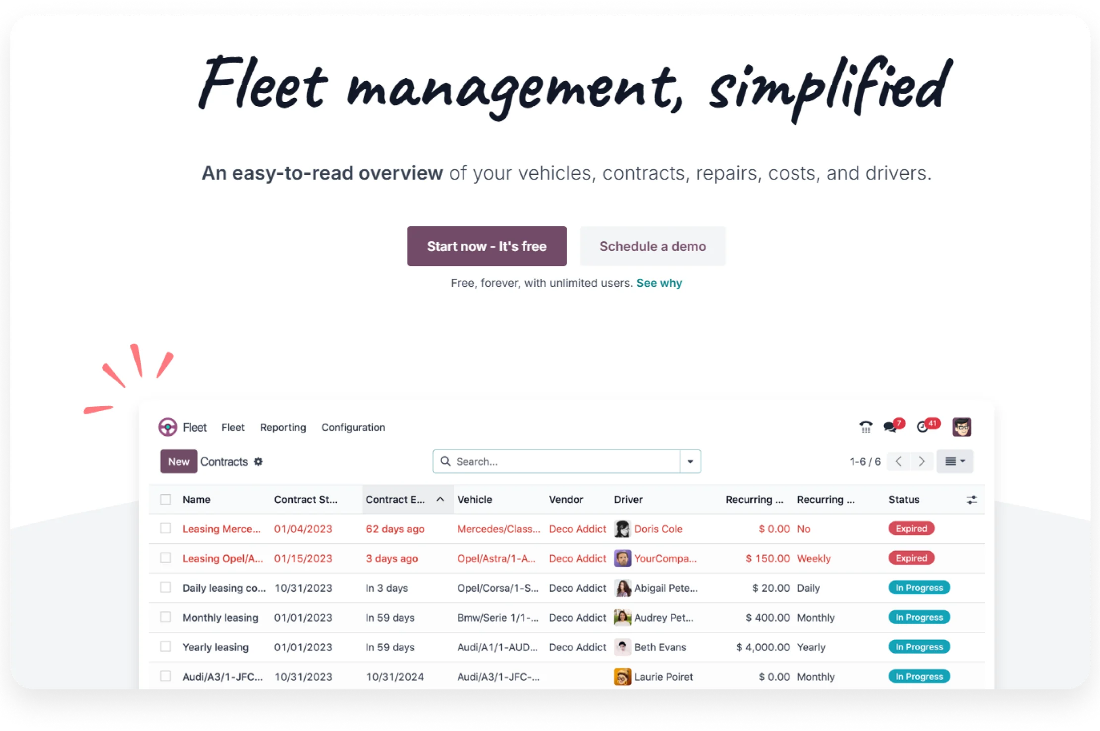 odoo fleet