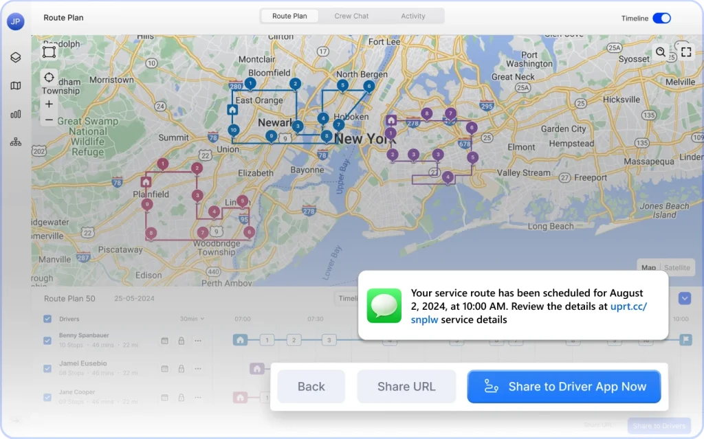 route-dispatch-to-drivers in dispatch management