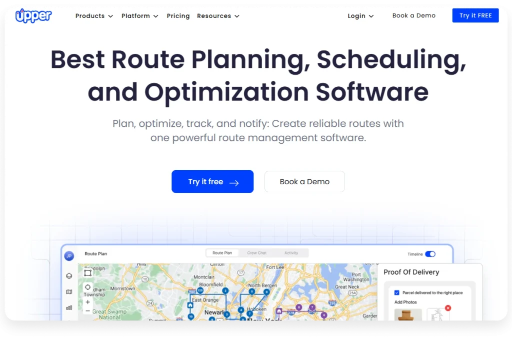 Upper Route Planner: Best for advanced route optimization and delivery efficiency