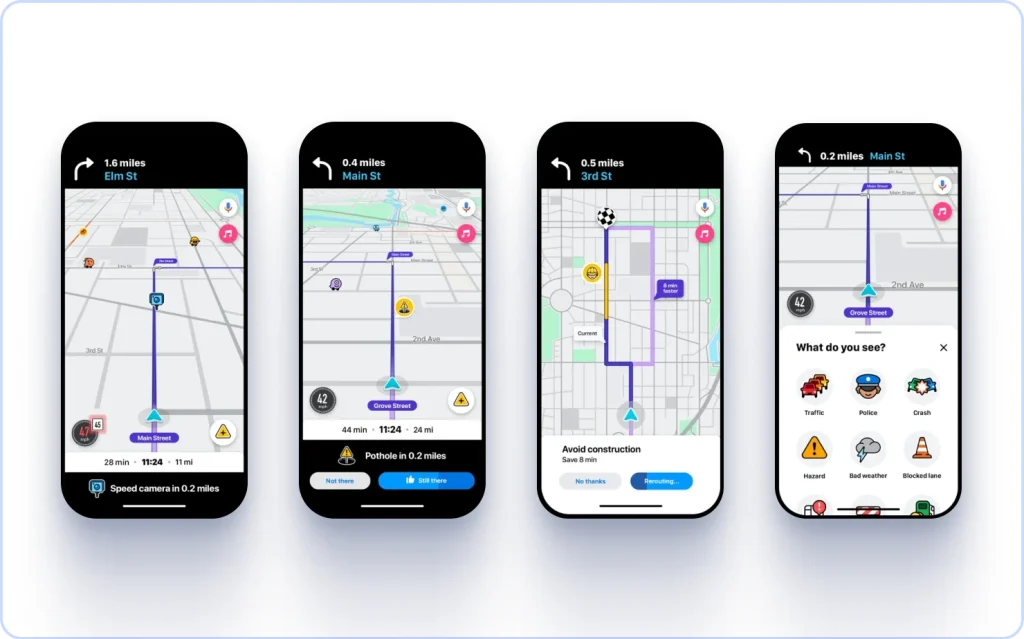 Waze: Best for community-driven real-time traffic updates