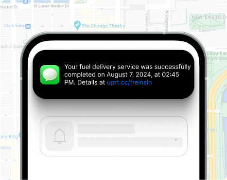 Fuel delivery notifications to customers