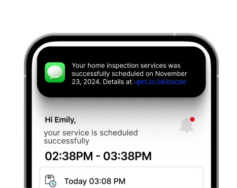 Property inspection customer notifications