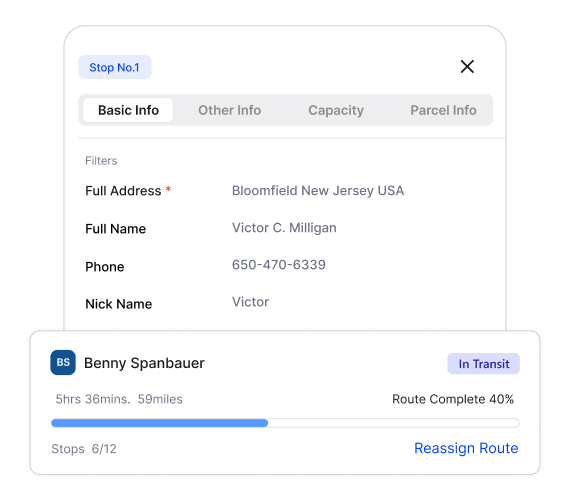 Real-time route adjustments