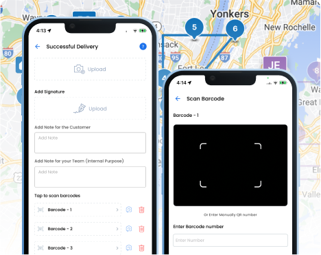 Proof of delivery with barcode scanning 