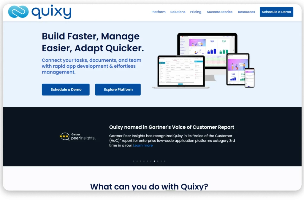 Quixy logistics management software